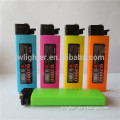 80.5mm Disposable Solid Color Flint Plastic Lighter With Logo